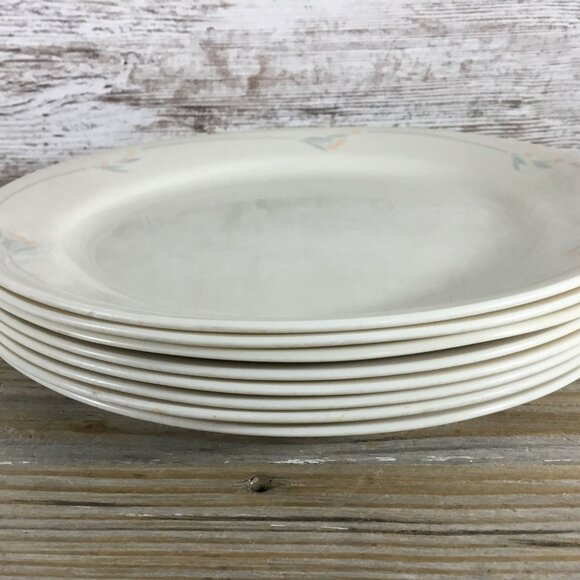 Set of 4 Corelle Windflower Luncheon Plates  9" Beige Floral Vintage Dishware - Picture 2 of 11